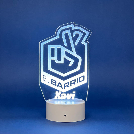 EL BARRIO - Lámpara personalizada con ilumina LED RGB