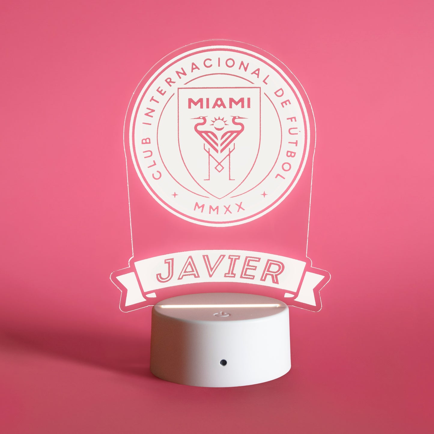 Inter Miami - Lámpara personalizada con iluminación LED RGB