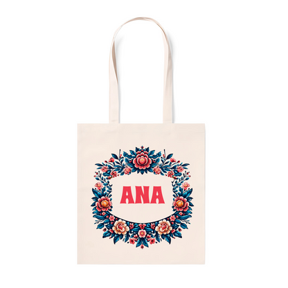 Bolsa de Algodón 100% Personalizada "FLORES"