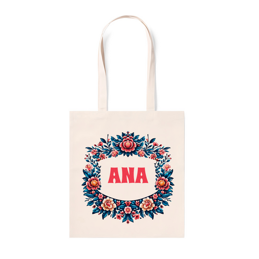 Bolsa de Algodón 100% Personalizada "FLORES"