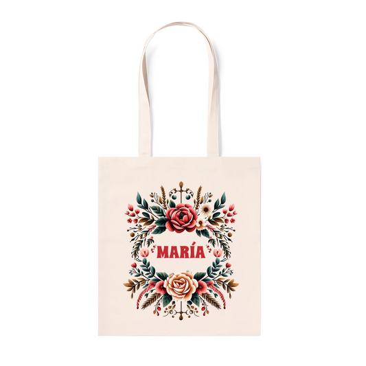 Bolsa de Algodón 100% Personalizada "FLORES 2"