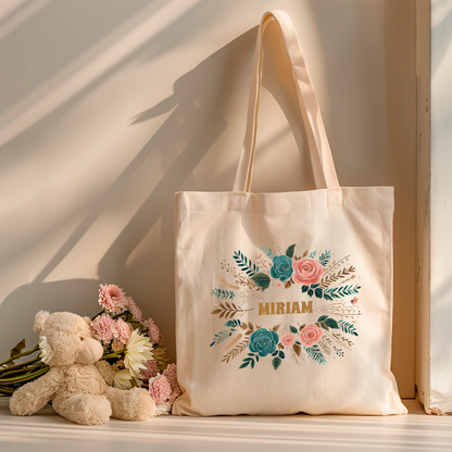Bolsa de Algodón 100% Personalizada "FLORES 3"