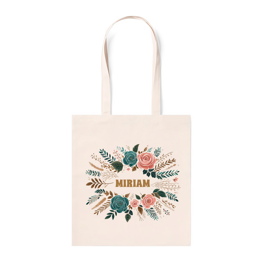 Bolsa de Algodón 100% Personalizada "FLORES 3"