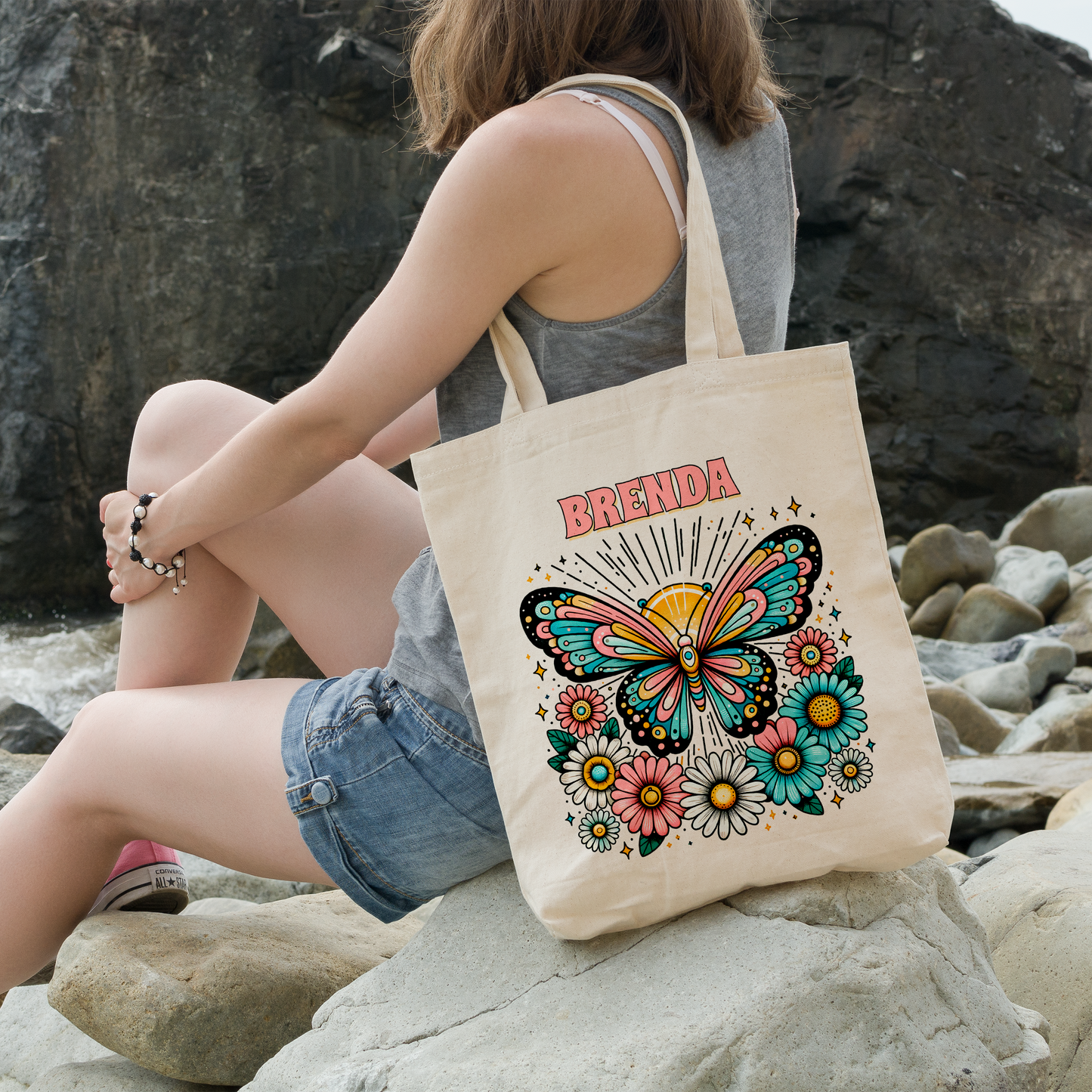 Bolsa de Algodón 100% Personalizada “Mariposa1”